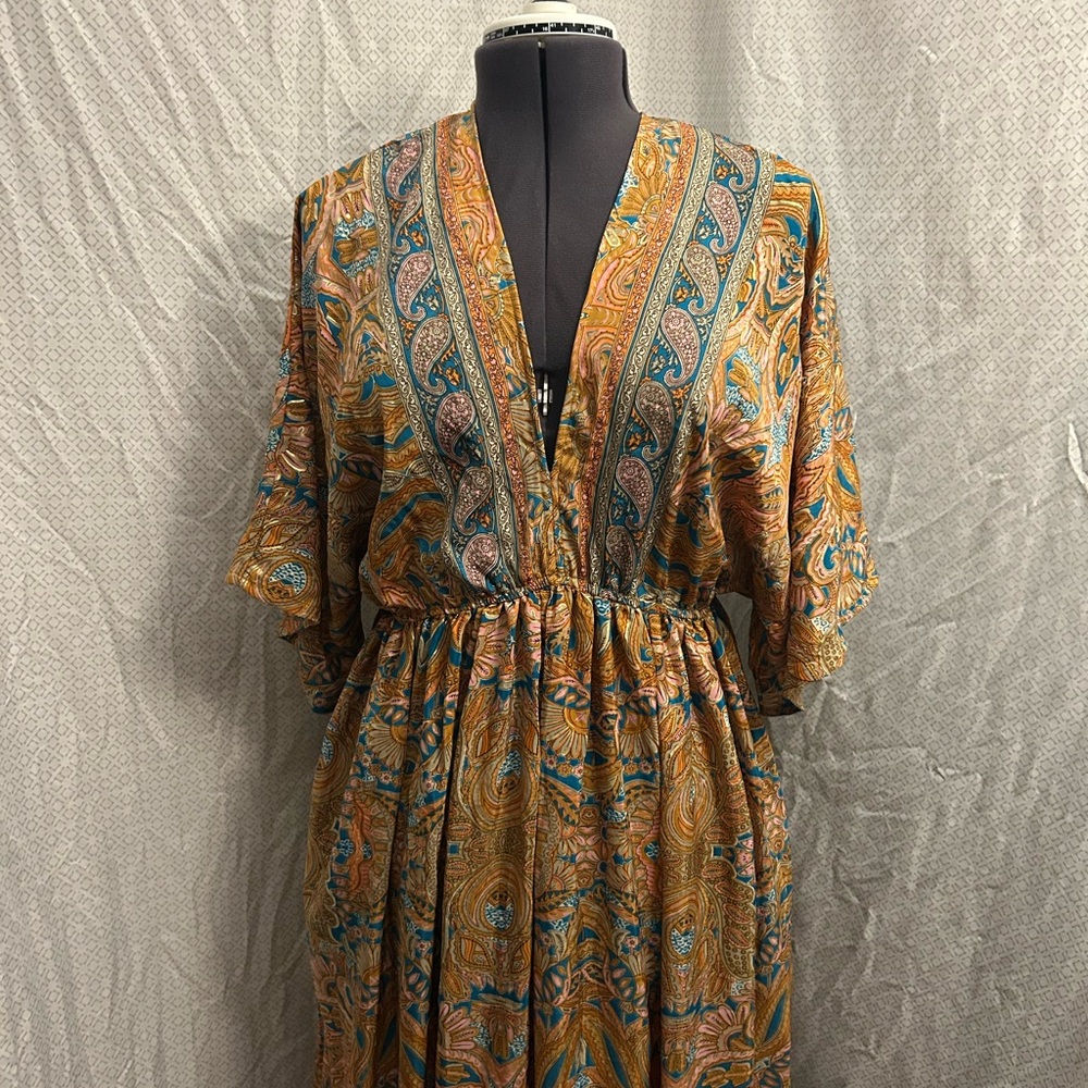 Bohemian Paisley Kimono Dress